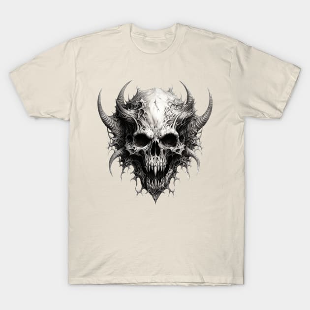 demogorgon skull T-Shirt by Aldrvnd